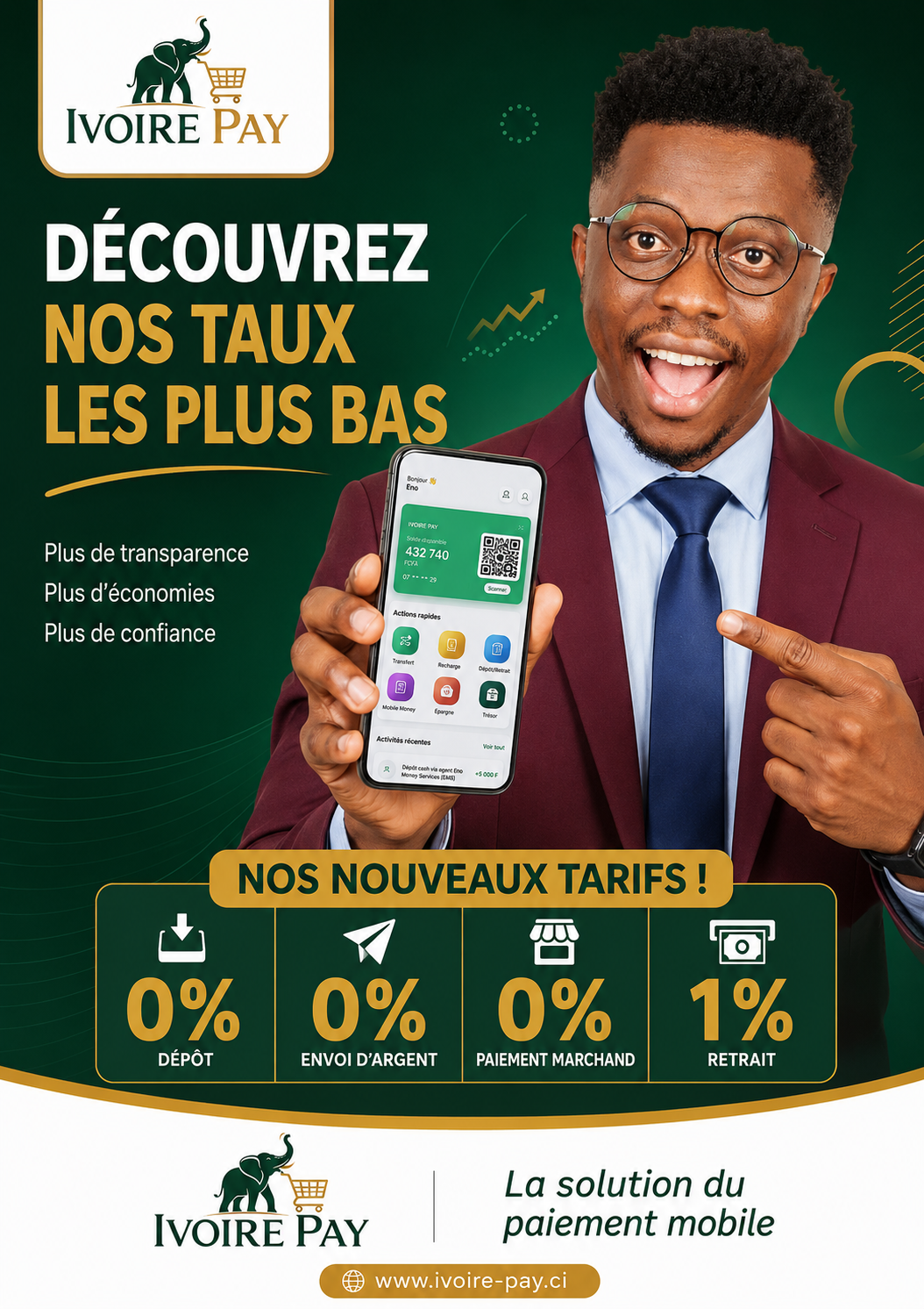 Découvrez nos taux les plus bas - IvoirePay